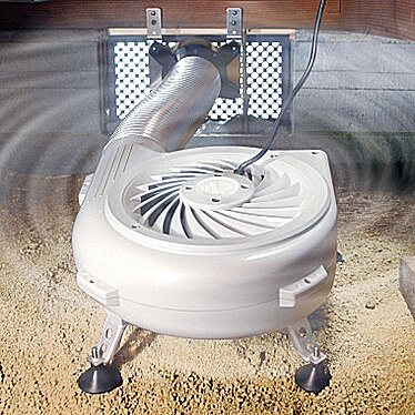 床下の湿気を除去する機械